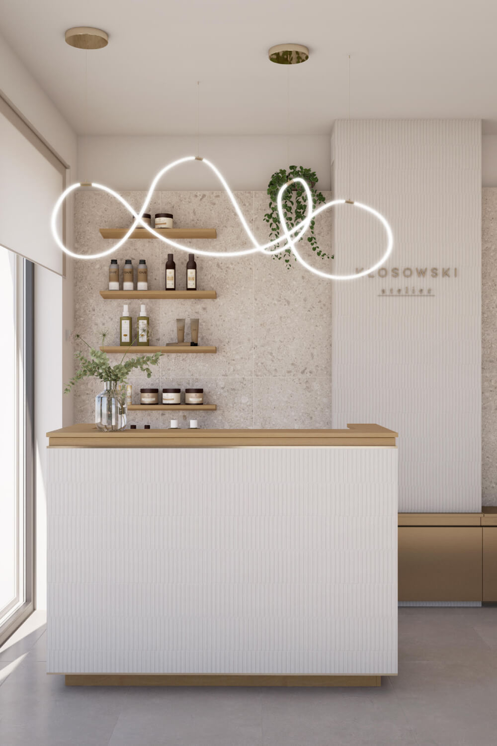 Wizualicja salonu Kłosowski Atelier